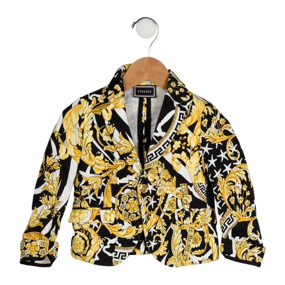 Versace infant boys pattern printed blazer 24m